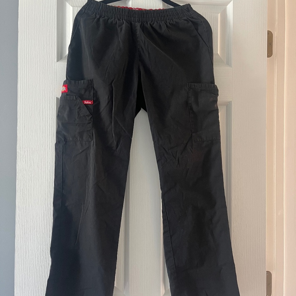 Dickies petite black womens scrub pants